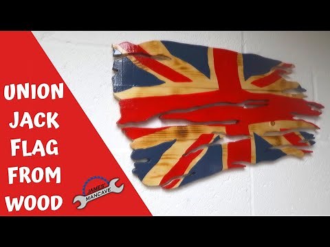 Making A Union Jack Flag From Wood #MAFC2020 #woodenflag