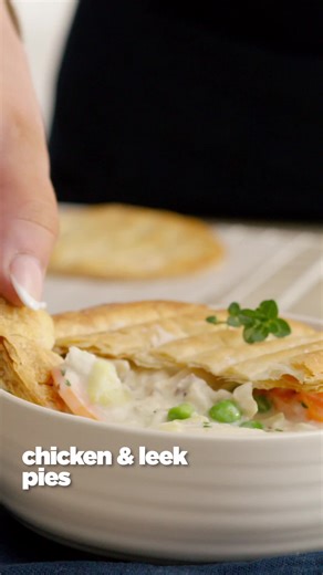 Creamy Chicken & Leek Pies Recipe with Bulla Cooking Cream