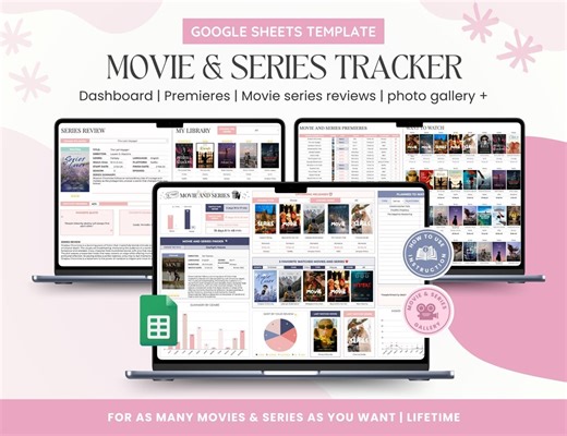 Shows Movies & Videos Tracker With Gallery, Series Planner With Review Spreadsheet Template, Great Gift for Film Lovers Google Sheet - Etsy