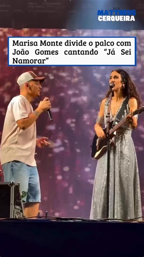 Blog Mattheus Cerqueira on Instagram: "Marisa Monte dividiu o palco com João Gomes na noite deste sábado (31), no Festival Estação Verão em São Paulo. Na hora de seu show Marisa convidou João e juntos cantaram o hino “Já Sei Namorar” dos Tribalistas. (🎥: @digimakki)"
