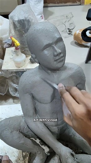 Human figure clay modelling #clay #clayart #shorts