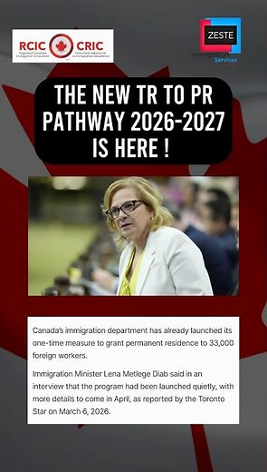 New Canada Immigration Updates- TR to PR Pathway 2026 is here !