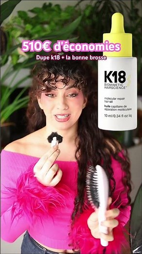 Dupe k18 + la bonne brosse #cheveux #curlyhair #cheveuxbouclés