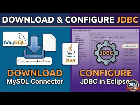 Download MySQL Connector and Configure JDBC in Eclipse IDE [2025] | JDBC in Java