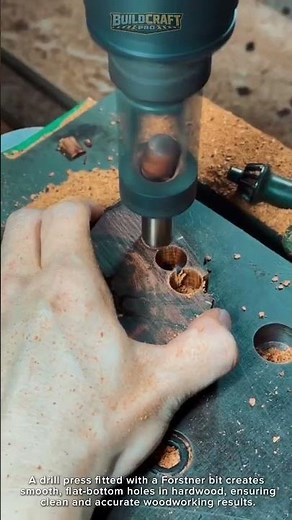 Perfect Flat Holes with a Forstner Bit! #Woodworking #DIY #Tools