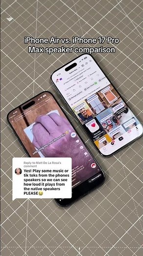iPhone Air Speaker Quality vs. iPhone 17 Pro Max #comparsion
