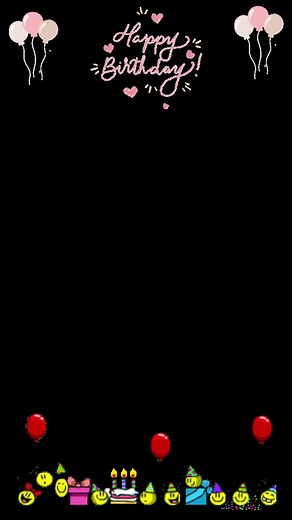 50th Birthday Celebration with Animated Balloons and Cake