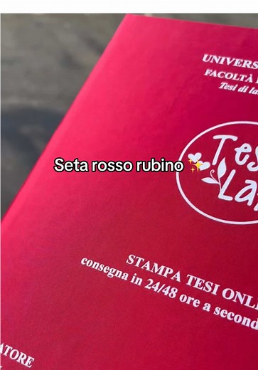 Tesi Rossa Seta Rubino con Effetto Cangiante