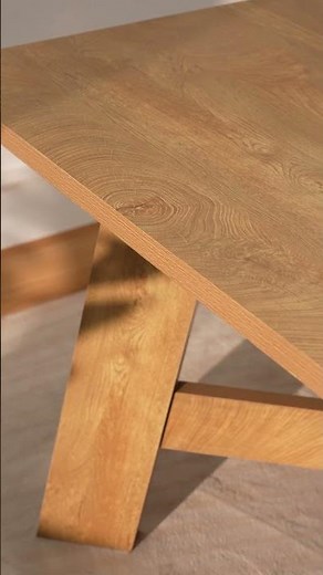 Natural Wood Square Dining Table | Rustic Minimalist Kitchen Table for Small Spaces