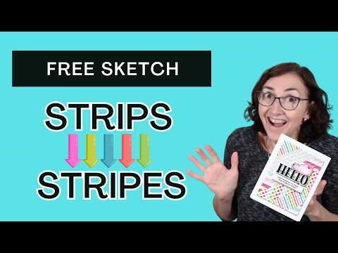 DIY Striped Card Background Using Paper Scraps + Free Organizational Summit!