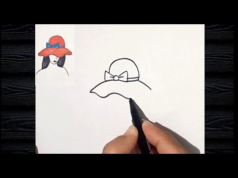 cap girl drawing very easy // Easy drawing