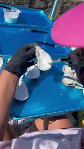 GIRLS CRAFT Activity Decoupaged Shell Ornament Kit|christmas Craft Kit|oyster Shell Craft Kit|decoupage Oyster Craft Kit|decoupage Shell Kit - Etsy