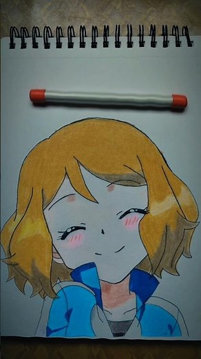 Serena Anime Art ✍️🔥 | Satisfying Transition #animeart #serena #pokemon