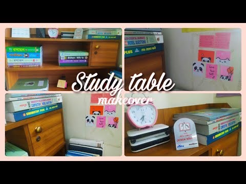 Study table makeover🍃| cute study table makeover🌷