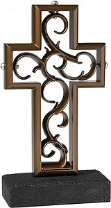 The Unity Cross® Antique Bronze Color Wedding Cross; Unity Candle Unity Sand Elegant Alternative