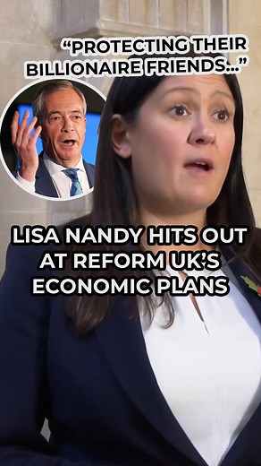 782K views · 12K reactions | Lisa Nandy has accused Nigel Farage of protecting 'billionaire friends' after Reform UK unveiled their plans to tackle the economy. The Culture Secretary said: "Reform's opposition is unraveling by the minute. We now know that they would hit people's pensions very hard. They would run down public services. They would protect their billionaire friends. The sums just don't add up." | GB News | Facebook