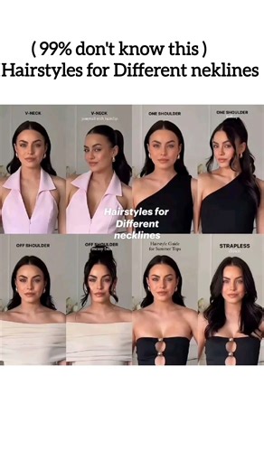 Hairstyles for Every Neckline-The Ultimate Styling Guide♥️🎀#hairstyleguide #necklinehairstyles
