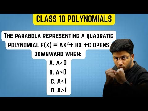 The parabola representing a quadratic polynomial f(x) = ax²+ bx +c opens downward when: