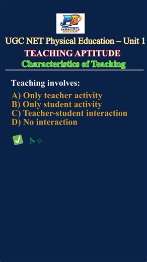 Teaching Aptitude MCQ | Characteristics of Teaching | UGC NET Physical Education Unit 1