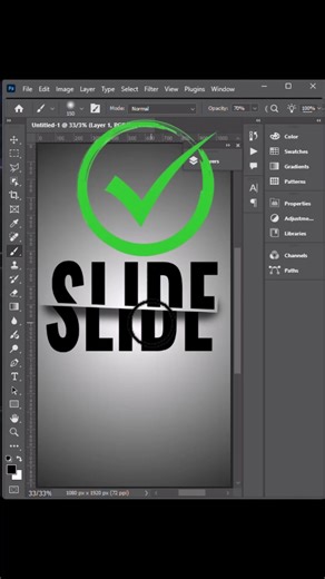 Sliced Text Effect in Photoshop 🔥 (45 Seconds Tutorial)