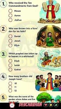 Who Received The Ten Commandments From God? Moses, Aaron, Joshua? Bible Quiz USA #nltbible #nlt