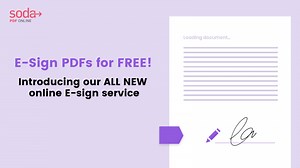 Add your electronic signature to any document for FREE! Introducing our new & improved E-Sign PDF Online Tool. Try it today: https://www.sodapdf.com/sign-pdf/ #PDF #ESign #Online #Tool #SaaS | Soda PDF