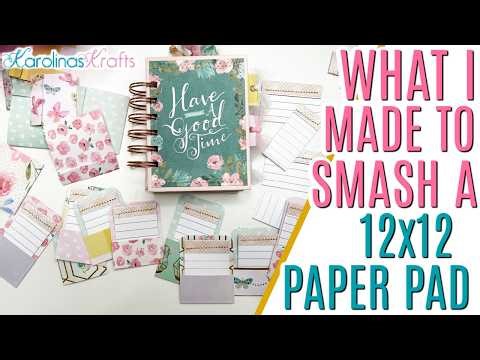 Scrap Buster Projects to make a Handmade Mini Notebook & Paper Scrap Embellishments using Scraps