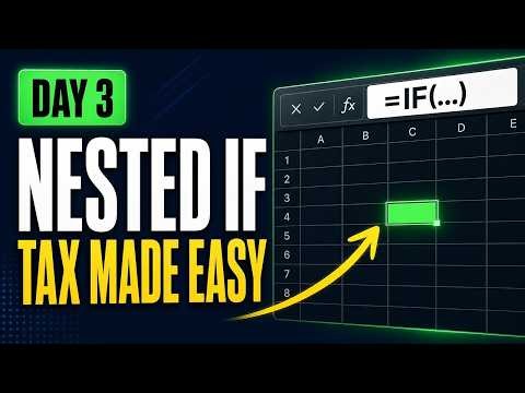Excel IF Function & Nested IF Explained | 30 Days Excel Challenge – Day 3