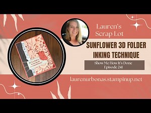 Sunflower 3D Embossing Folder Inking Technique