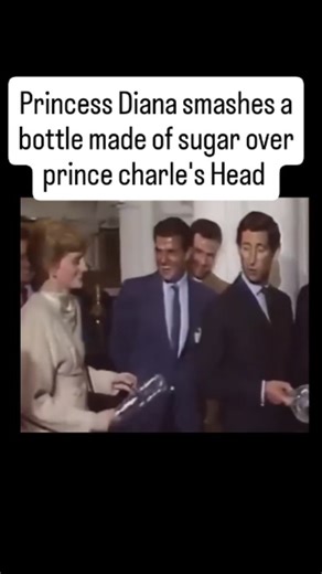 history and stories on Instagram: "Throwback to this iconic moment when Princess Diana smashed a fake bottle over Prince Charles’ head! 🍾💥 ​They were visiting the set of the James Bond film The Living Daylights in 1986. Don’t worry, it was made of sugar glass (a movie prop), but Diana definitely looked like she enjoyed that a little too much! 😂👑 ​: #PrincessDiana #RoyalFamily #Throwback #1980s #IconicMoments LadyDi Funny"