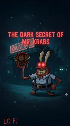 The Dark Secret Behind Mr. Krabs 🦀💀 | SpongeBob’s Hidden Horror #cartoonhorror #darkcartoon