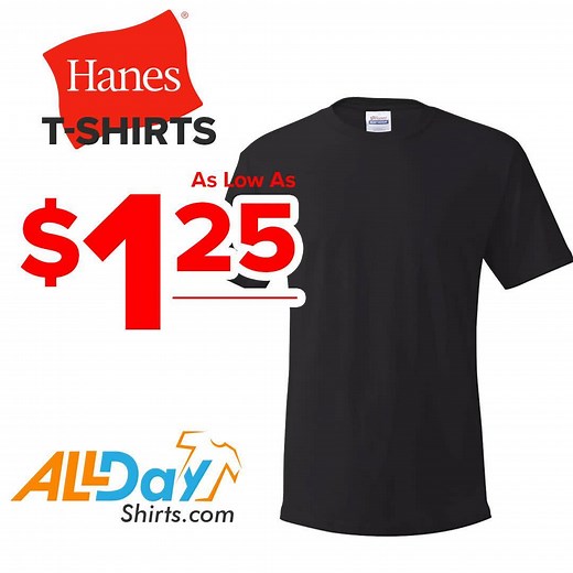 16K views · 5.2K reactions | Everyday Low Prices & The Widest Selection of T-Shirts & More! Featuring the HANES 5280 (As Low As $1.25) | All Day Shirts | Facebook