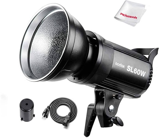 Godox SL-60W SL60W LED Video Light, Upgrade Version LED Video Light,CRI95+ Qa>90 5600±300K Bowens Mount Led Continuous Video Light, 433MHz Grouping System