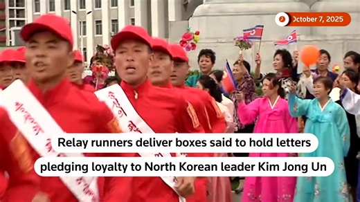 28K views · 445 reactions | Relay runners deliver boxes said to hold letters pledging loyalty to North Korean leader Kim Jong Un. The relay comes ahead of the 80th founding anniversary of North Korea's ruling Workers' Party. | Reuters | Facebook