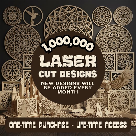 1000,000  Laser Cut Designs Bundle (svg, Dxf, Ai, Pdf Files - Digital Download) - Etsy