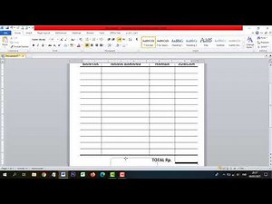 Cara Membuat Desain Nota di Ms Word || untuk Pemula