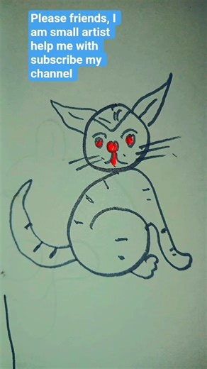 Cute baby 🥰 Cat face 🐱 drawing, simple drawing Cat #art #drawingideas #short