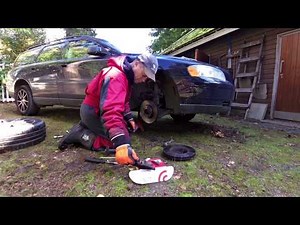 Volvo V70 brake disc change in less than two minutes