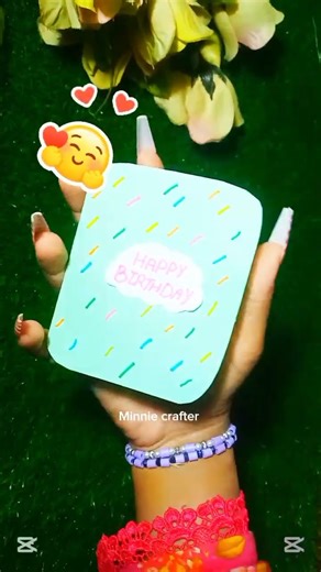 Diy Paper Card 💙😆 Idea#diy #craft #art #tonniartandcraft