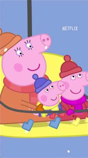Hold on, Daddy Pig! ⛷️ Peppa Pig is now playing on Netflix!