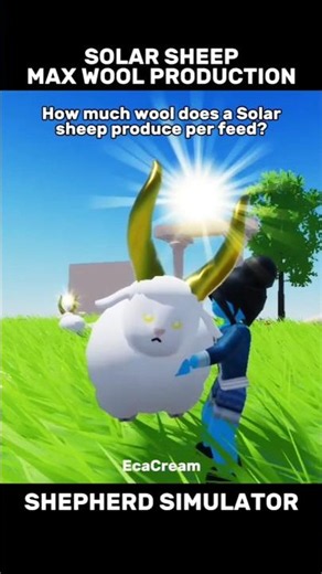 How much wool Solar Sheep produce? 🐑 #roblox #ecacream #shepherdsimulator #shorts