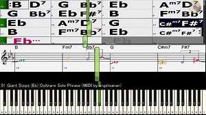 youtube爵士教学-Giant Steps for Practice