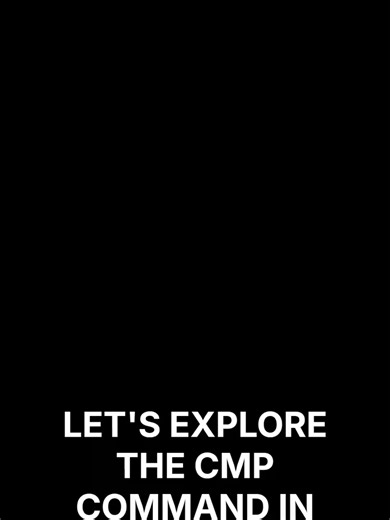 Learn to use the cmp command in Linux to compare files efficiently. #Linux #CommandLine #cmp #IT