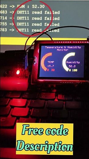 Arduino Temperature & Humidity Monitor using DHT11 and TFT LCD Shield | Arduino Uno Project