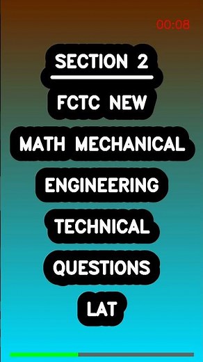 Fctc New Math Mechanical Engineering Technical Questions Lat Latest