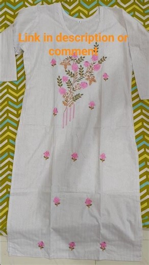 White Cotton Embroidered Kurta Under ₹250 😍 | Stylish A-line Kurti Haul 🛍️ #shorts #meesho #kurti