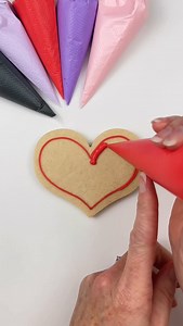 Simple heart cookies to shower those you love with love❤️ #heartcookies #cookiedecorating #sugarcookie #royalicing #HandmadeGifts #valentinecookies #loveyou #cookiegifts #bakingfromscratch | Little Penelope's Cookie Boutique, LLC.
