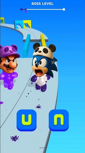 HELP! SONIC VS MARIO STUCK IN BLOB FORM WHO WILL WIN 3D! 😱🤯 #gaming #shorts #shortfeed #viralshorts