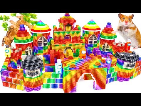 DIY - Build Most Beautiful Castle Maze for Hamster From Magnetic Balls ( Satisfying )