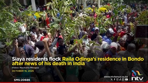 75K views · 2.5K reactions | Siaya residents flock Raila Odinga’s residence in Bondo after news of his death in India | NTV Kenya | Facebook